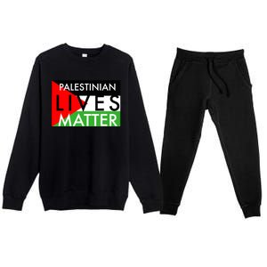 Palestinian Lives Matter Premium Crewneck Sweatsuit Set