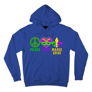 Peace Love Mardi Gras Carnival Costume Mardi Gras Parade Gift Hoodie