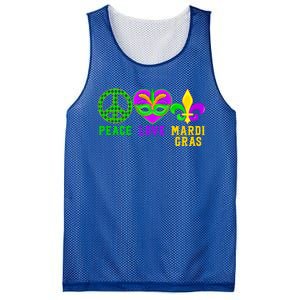 Peace Love Mardi Gras Carnival Costume Mardi Gras Parade Gift Mesh Reversible Basketball Jersey Tank