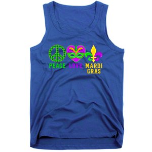 Peace Love Mardi Gras Carnival Costume Mardi Gras Parade Gift Tank Top