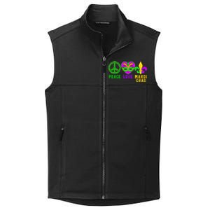 Peace Love Mardi Gras Carnival Costume Mardi Gras Parade Gift Collective Smooth Fleece Vest