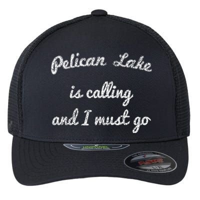 Pelican Lake Minnesota Funny Fishing Camping Summer Gift Flexfit Unipanel Trucker Cap