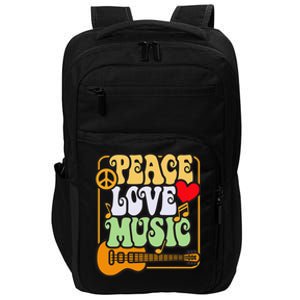 Peace Love Music Lover Festival Girl Boy Impact Tech Backpack