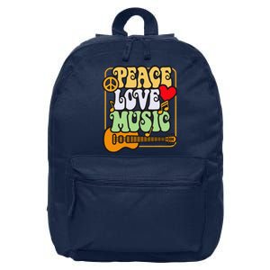 Peace Love Music Lover Festival Girl Boy 16 in Basic Backpack