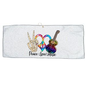 Peace Love Music For Music Lovers Large Microfiber Waffle Golf Towel