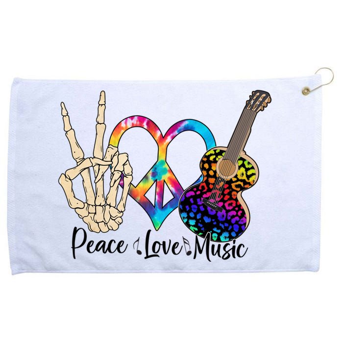 Peace Love Music For Music Lovers Grommeted Golf Towel