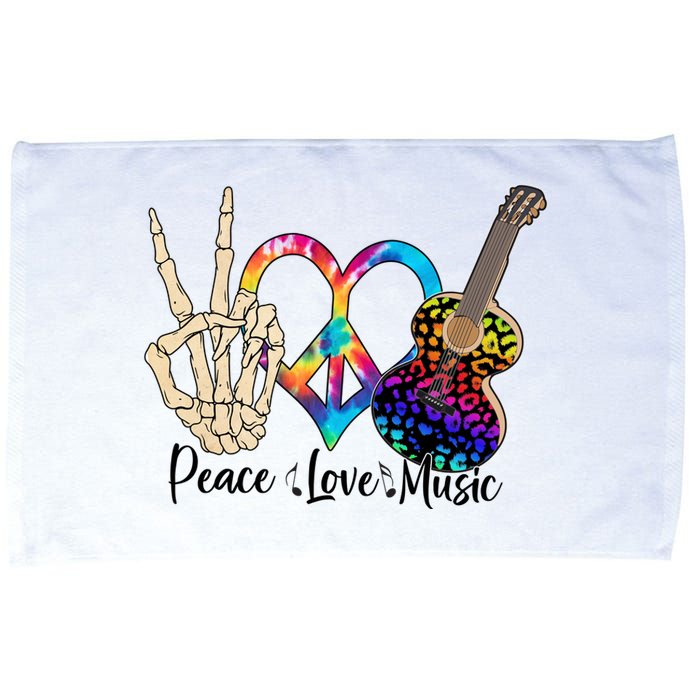 Peace Love Music For Music Lovers Microfiber Hand Towel