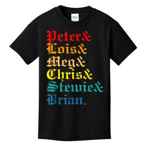 Peter Lois Meg Chris Stewie Brian Kids T-Shirt