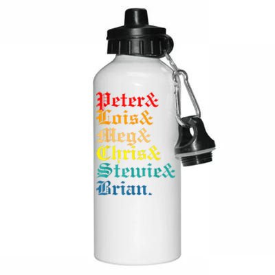 Peter Lois Meg Chris Stewie Brian Aluminum Water Bottle