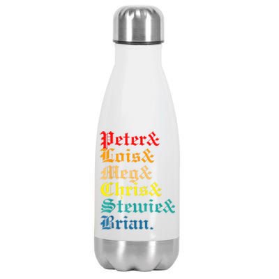 Peter Lois Meg Chris Stewie Brian Stainless Steel Insulated Water Bottle