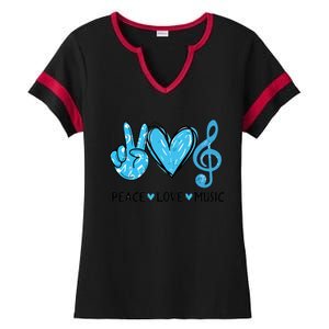 Peace Love Music Ladies Halftime Notch Neck Tee