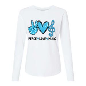 Peace Love Music Womens Cotton Relaxed Long Sleeve T-Shirt