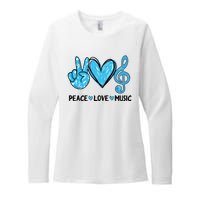 Peace Love Music Womens CVC Long Sleeve Shirt