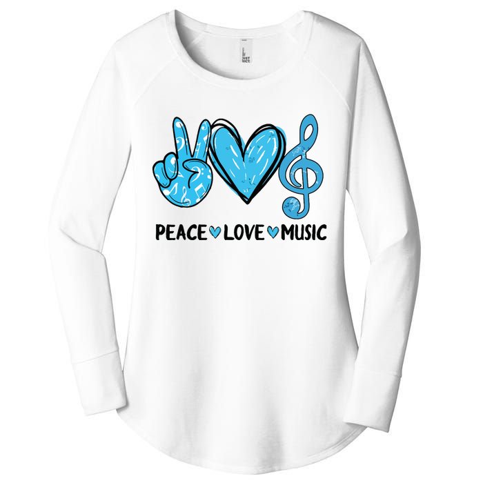 Peace Love Music Women's Perfect Tri Tunic Long Sleeve Shirt