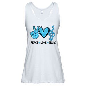 Peace Love Music Ladies Essential Flowy Tank