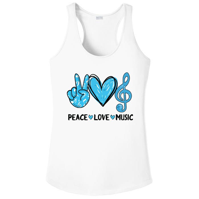 Peace Love Music Ladies PosiCharge Competitor Racerback Tank