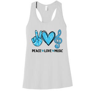 Peace Love Music Women's Racerback Tank