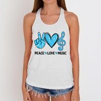 Peace Love Music Women's Knotted Racerback Tank