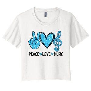 Peace Love Music Women's Crop Top Tee