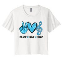 Peace Love Music Women's Crop Top Tee