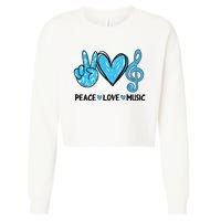 Peace Love Music Cropped Pullover Crew