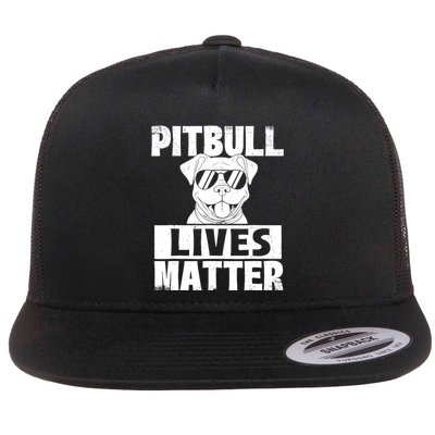Pitbull Lives Matter Pittie Lover Dog Lover Pet Owner Flatbill Hat
