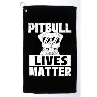 Pitbull Lives Matter Pittie Lover Dog Lover Pet Owner Golf Towel