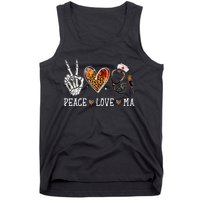 Peace Love MA Nurselife Medical Assistant Halloween Nurse Tank Top