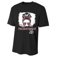 Phlebotomist Life Messy Bun Women Nurse Phlebotomy Performance Sprint T-Shirt