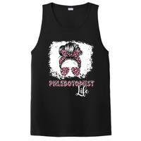 Phlebotomist Life Messy Bun Women Nurse Phlebotomy PosiCharge Competitor Tank