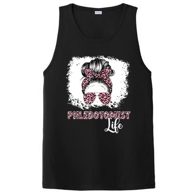 Phlebotomist Life Messy Bun Women Nurse Phlebotomy PosiCharge Competitor Tank