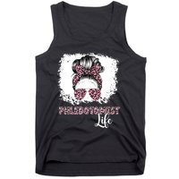 Phlebotomist Life Messy Bun Women Nurse Phlebotomy Tank Top