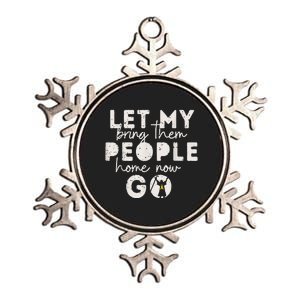 Passover Let My People Go Bring Them Home Now Metallic Star Ornament