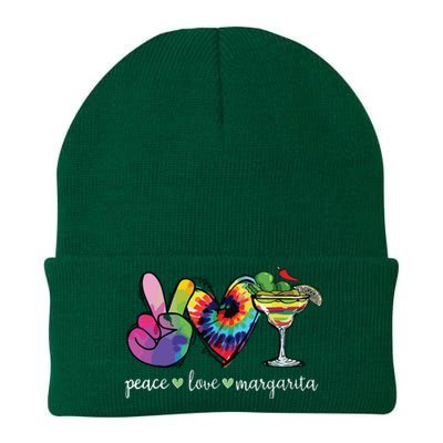 Peace Love Margarita Tie Dye Happy Cinco De Mayo Mexican Knit Cap Winter Beanie