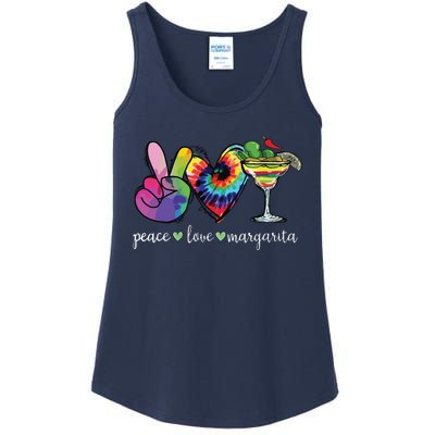 Peace Love Margarita Tie Dye Happy Cinco De Mayo Mexican Ladies Essential Tank