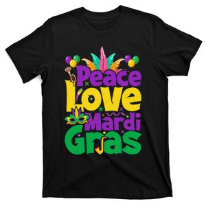 Peace love Mardi Gras funny festival T-Shirt