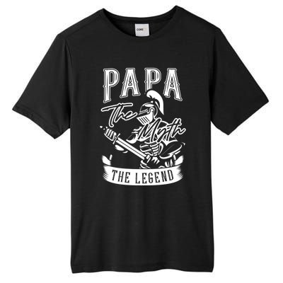 Papa Legend Myth Hero Father Dad Daddy Poppa Stepdad Grandpa Gift Tall Fusion ChromaSoft Performance T-Shirt