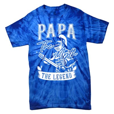 Papa Legend Myth Hero Father Dad Daddy Poppa Stepdad Grandpa Gift Tie-Dye T-Shirt