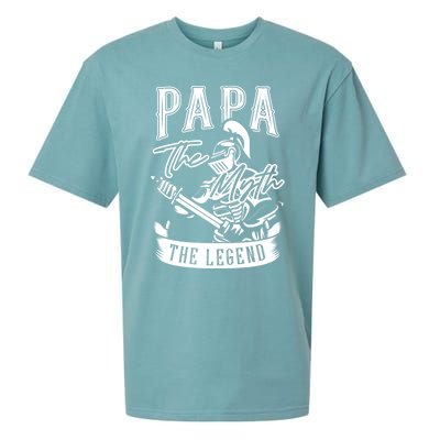 Papa Legend Myth Hero Father Dad Daddy Poppa Stepdad Grandpa Gift Sueded Cloud Jersey T-Shirt