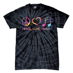 Peace Love Music Hippie Tie-Dye T-Shirt