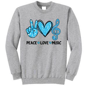 Peace Love Music Musica Note Cute Music Lovers Gifts Tall Sweatshirt