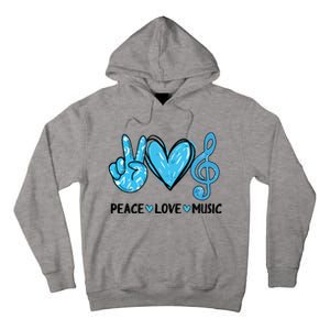 Peace Love Music Musica Note Cute Music Lovers Gifts Tall Hoodie