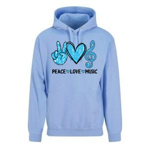 Peace Love Music Musica Note Cute Music Lovers Gifts Unisex Surf Hoodie