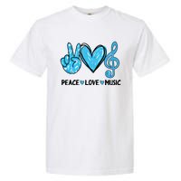 Peace Love Music Musica Note Cute Music Lovers Gifts Garment-Dyed Heavyweight T-Shirt