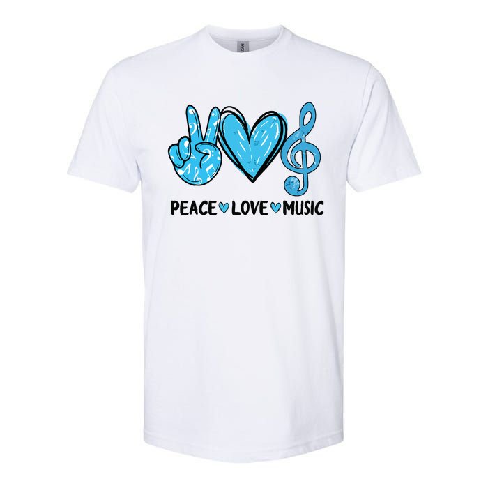 Peace Love Music Musica Note Cute Music Lovers Gifts Softstyle CVC T-Shirt