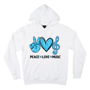 Peace Love Music Musica Note Cute Music Lovers Gifts Hoodie