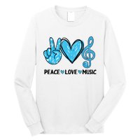 Peace Love Music Musica Note Cute Music Lovers Gifts Long Sleeve Shirt