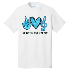 Peace Love Music Musica Note Cute Music Lovers Gifts Tall T-Shirt