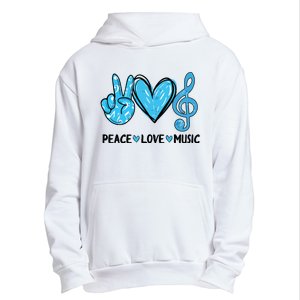 Peace Love Music Musica Note Cute Music Lovers Gifts Urban Pullover Hoodie