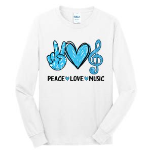 Peace Love Music Musica Note Cute Music Lovers Gifts Tall Long Sleeve T-Shirt